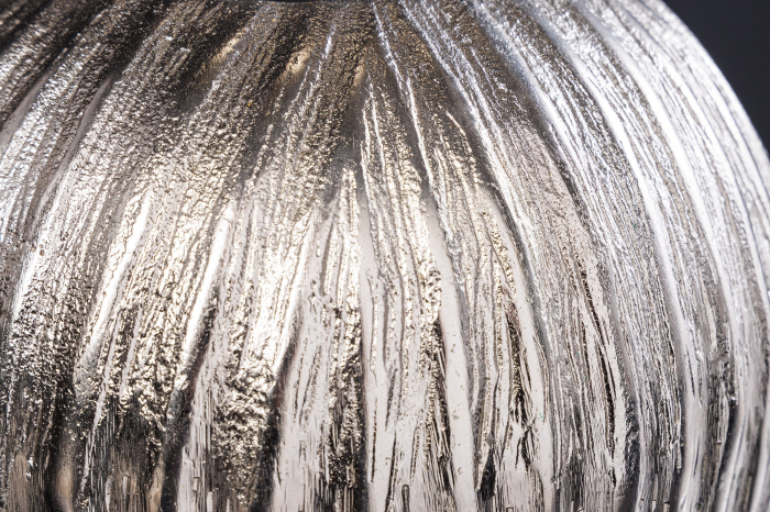 Vază ELEGANCE 20 cm cu efect de ciocănit argintiu [8]