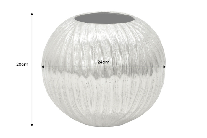 Vază ELEGANCE 20 cm cu efect de ciocănit argintiu [10]