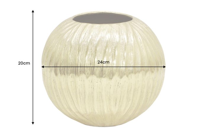 Vază ELEGANCE 20 cm cu efect de ciocănit, auriu antic [16]