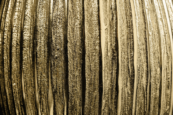 Vază ELEGANCE 30 cm cu efect de ciocănit, auriu antic [14]