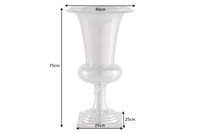 Vază GOAL 75 cm aluminiu argintiu [8]