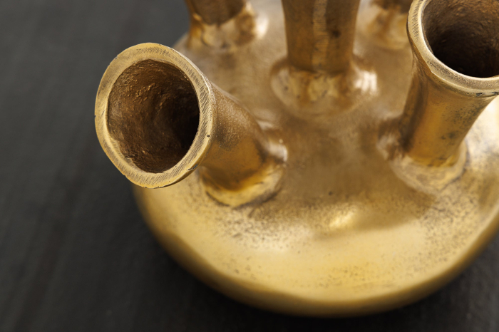 Vază KIYA 25 cm aurie cu 5 orificii pentru flori [7]