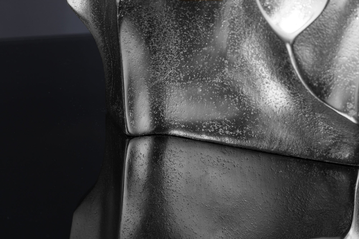 Vază LIQUID 25 cm, efect de lovitură de ciocan, argintiu [10]