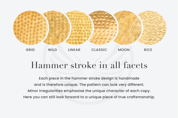 Vază LIQUID 30 cm cu efect de lovitură de ciocan, aurie [13]