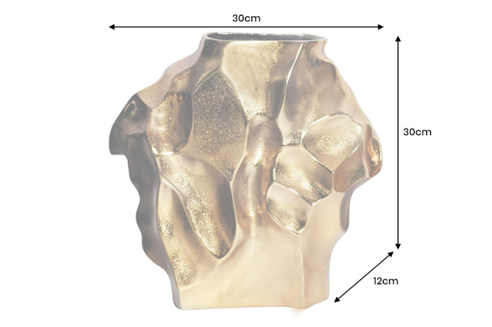 Vază LIQUID 30 cm cu efect de lovitură de ciocan, aurie [12]