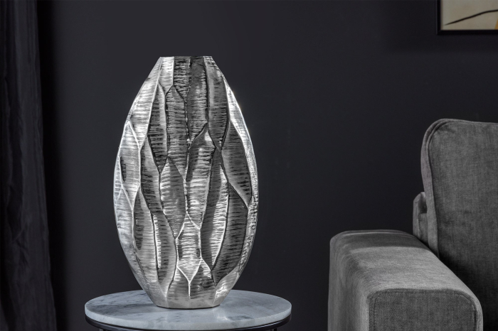 Vază ORGANIC ORIENT 45 cm argintiu [5]