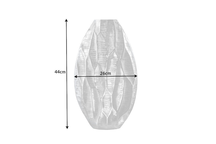 Vază ORGANIC ORIENT 45 cm argintiu [9]