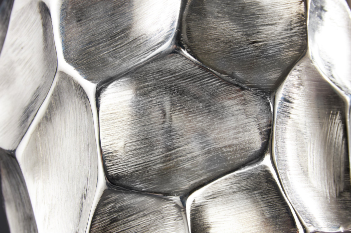 Vază ORGANIC ORIENT 45 cm cu efect de ciocănit argintiu [7]