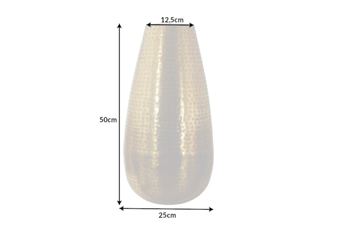 Vază ORIENT 50 cm cu efect de lovitură de ciocan auriu [8]