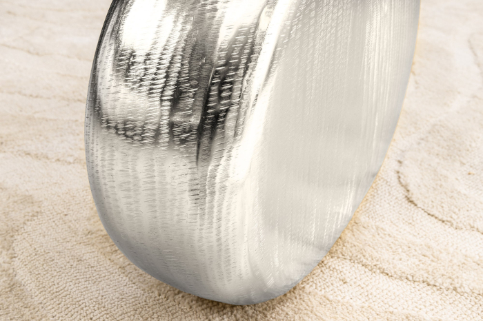 Vază ORIENT L 50 cm, efect de ciocan, argintiu [9]