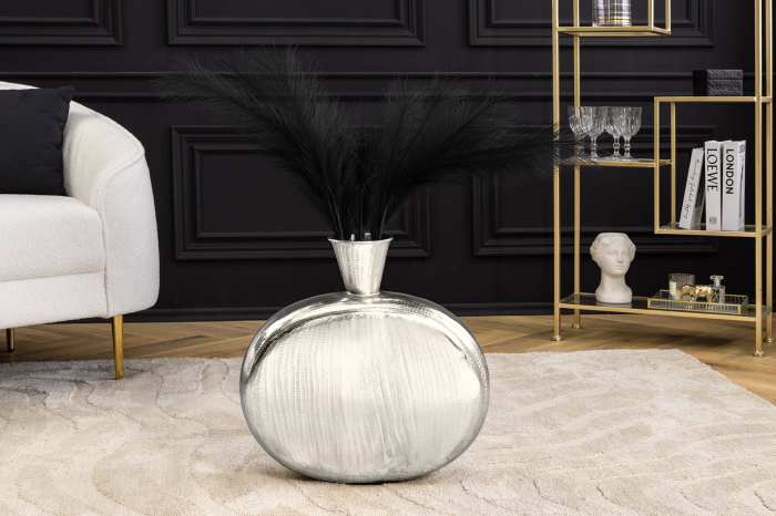 Vază ORIENT L 50 cm, efect de ciocan, argintiu [4]