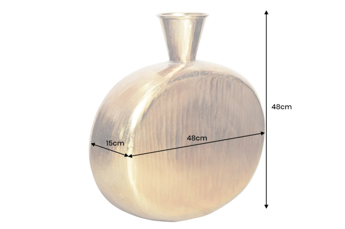 Vază ORIENT L 50 cm, efect de ciocan, auriu [12]