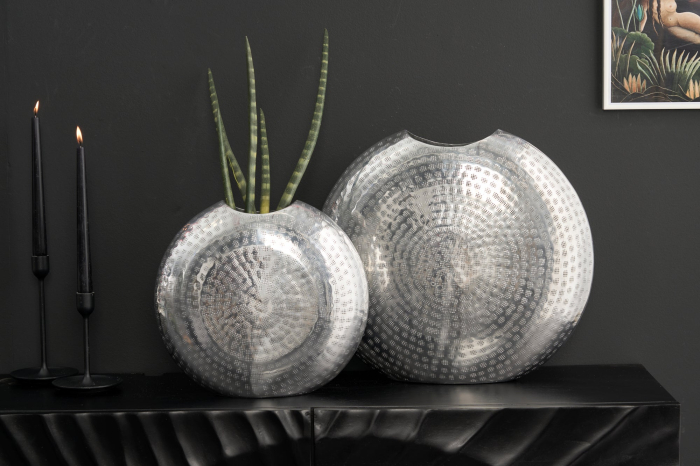 Vază ORIENTAL 30-40 cm, set de 2, argintiu [3]