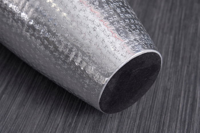 Vază ORIENTAL 50 cm cu efect de lovituri de ciocan argintiu [7]