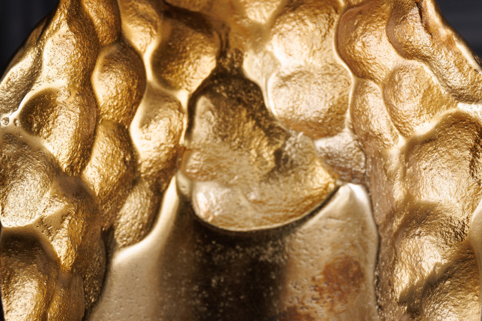 Vază PRECIOUS 50 cm, efect de ciocan, negru-auriu [9]