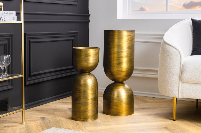 Vază SANDGLASS L 55 cm fier alamă [6]