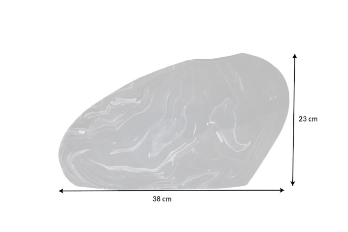 Vază STONE 38 cm aspect marmură negru [9]