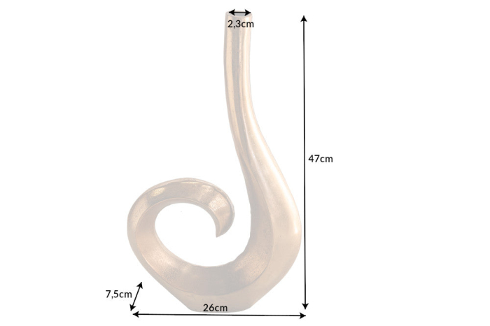 Vază WAVE L 47 cm aluminiu auriu [10]