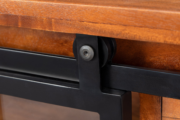 Vitrina HERITAGE din lemn de salcam si metal, 150 cm [7]