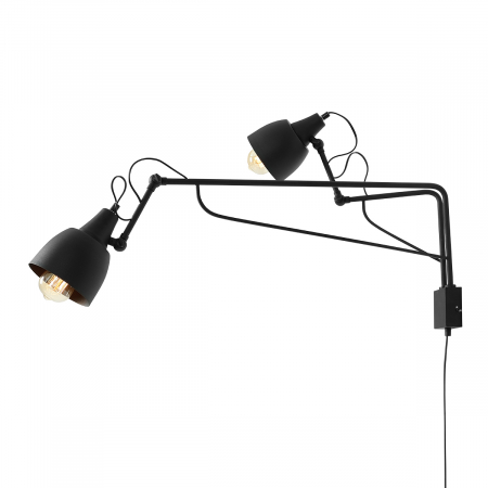 Iluminat - Aplică de perete reglabilă neagră Soho, 88 cm