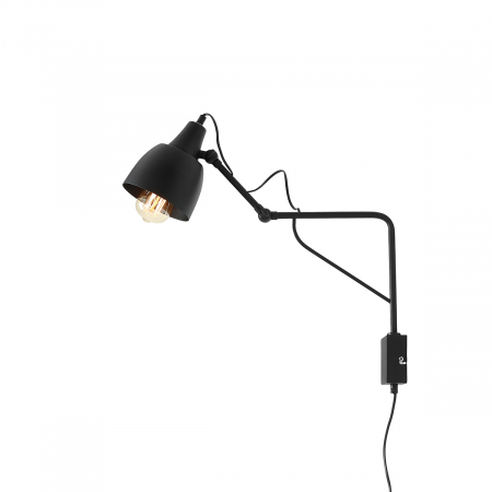 Iluminat - Aplică de perete reglabilă neagră Soho, 50 cm