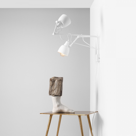 Aplică de perete reglabilă albă Soho, 88 cm [1]