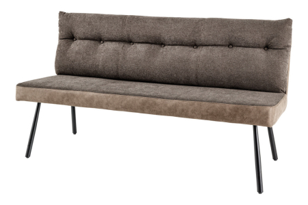Scaune & fotolii - Bancă BIG GEORGE 160 cm, țesătură plată, miez cu arcuri, catifea maro taupe