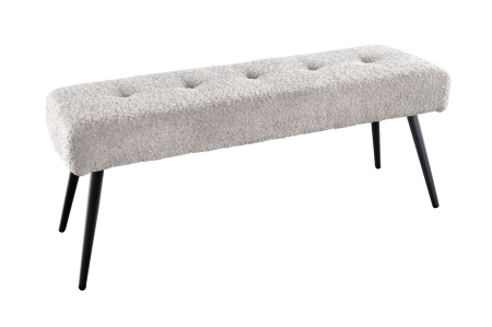 Bănci - Bancă BOUTIQUE 100 cm bouclé șampanie gri-bej