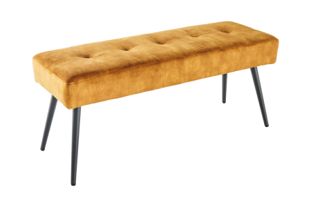 Bănci - Bancă BOUTIQUE 100 cm catifea galben muștar