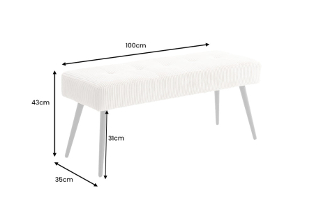 Bancă BOUTIQUE 100 cm cordon bej [11]