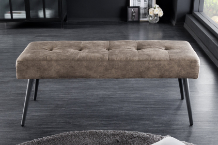 Bancă BOUTIQUE 100 cm microfibră gri-maro [3]