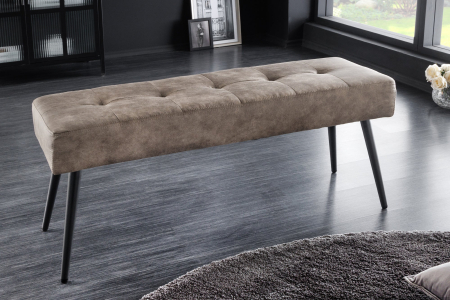 Bancă BOUTIQUE 100 cm microfibră gri-maro [2]