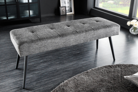 Bancă BOUTIQUE 100 cm țesătură texturată gri [2]