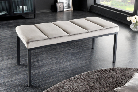Bancă BOUTIQUE 80 cm catifea gri deschis [2]