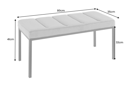 Bancă BOUTIQUE 80 cm, cordon galben muștar [7]