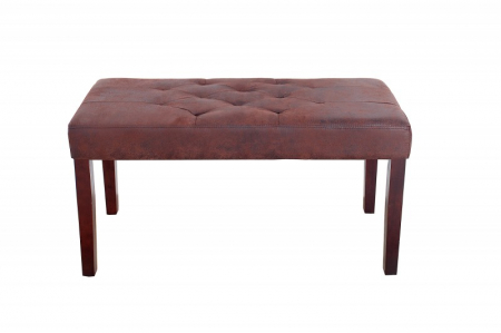 Bancă  CAMBRIDGE 90 cm, aspect Chesterfield, maro  [6]