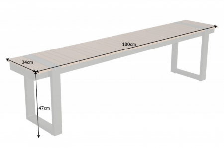 Banca de gradina TAMPA LOUNGE 180 cm rezistenta la intemperii [6]