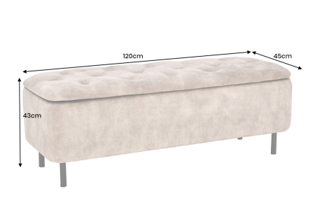 Bancă de sufragerie EN VOGUE 120 cm cu spațiu de depozitare, catifea verde închis [7]