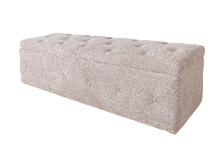 Scaune & fotolii - Bancă EXTRAVAGANCIA 140 cm bouclé șampanie gri