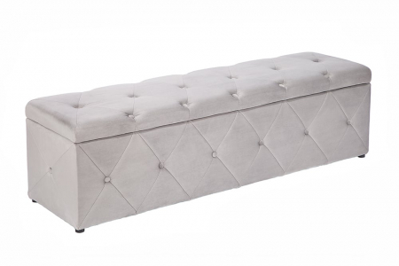 Scaune & fotolii - Bancă EXTRAVAGANCIA 140 cm cu spațiu de depozitare, gri