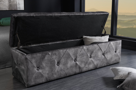 Bancă EXTRAVAGANCIA 140 cm microfibră gri antic [4]