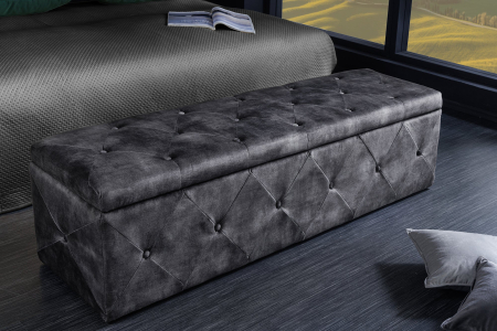 Bancă EXTRAVAGANCIA 140 cm microfibră gri antic [5]