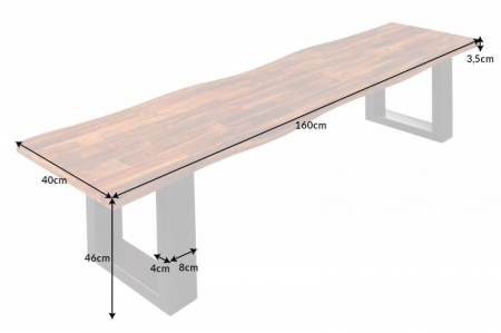 Bancă GENESIS 160 cm din lemn masiv de salcâm  [6]