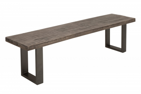 Bancă IRON CRAFT 160 cm din  lemn de mango cu picioare negre 