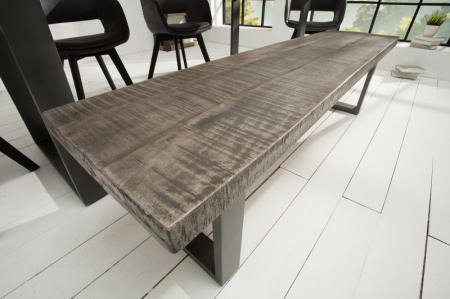 Bancă IRON CRAFT 160 cm din  lemn de mango cu picioare negre  [1]