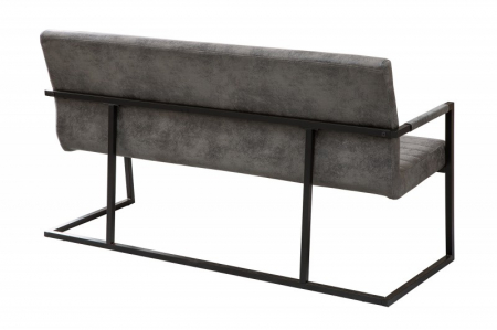 Bancă LOFT 160 cm cu spătar si tapiterie din microfibră, gri [6]