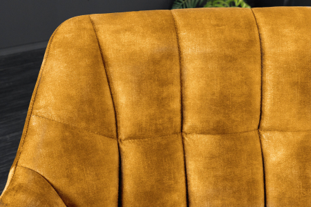 Bancă PAPILLON 165 cm catifea galben muștar [5]