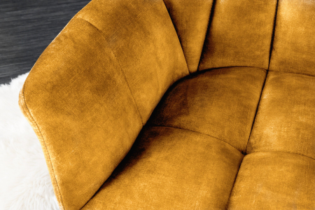 Bancă PAPILLON 165 cm catifea galben muștar [7]