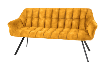 Scaune & fotolii - Bancă PAPILLON 165 cm catifea galben muștar