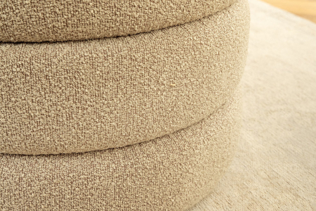 Bancă pentru piept VOQUE 115 cm, bouclé taupe, cu spațiu de depozitare [7]